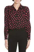 Women's Kate Spade New York Hearbeat Blouse, Size - Black