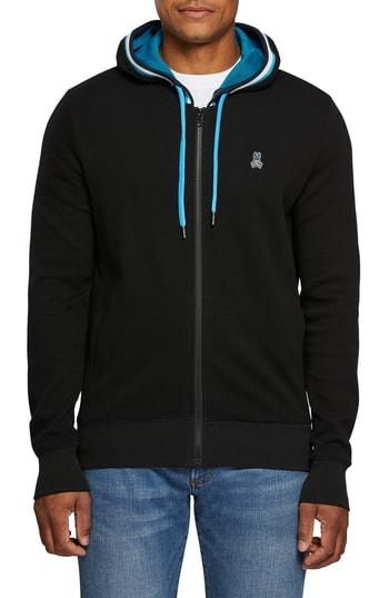 Men's Psycho Bunny Holcombe Zip Hoodie (xs) - Black