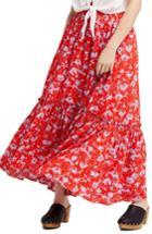 Women's Free People Way Of The Wind Print Maxi Dress - Red