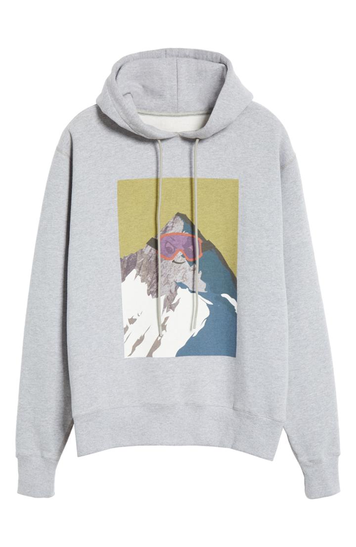 Men's Aztech Mountain Doodle Hoodie - Grey