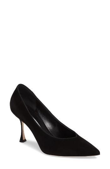 Women's Manolo Blahnik Urgenze Pointy Toe Pump .5us / 35.5eu - Black