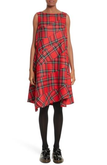 Women's Tricot Comme Des Garcons Tartan Plaid Dress - Red