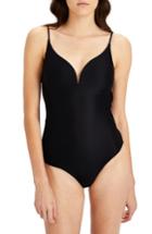 Women's Onia Floria Ribbed One-piece Swimsuit - Black