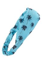 Cara Palm Tree Twist Head Wrap, Size - Blue