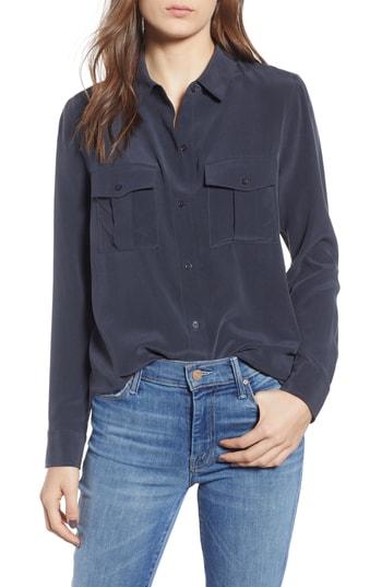 Women's Rails Rhett Silk Shirt - Grey