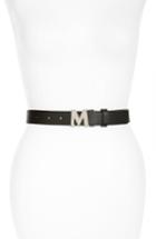 Women's Mcm Reversible Leather Belt, Size - Black