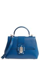 Dolce & Gabbana Medium Lucia Leather Satchel - Blue