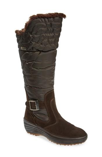 Women's Pajar Natasha Faux Fur Lined Waterproof Boot -7.5us / 38eu - Brown