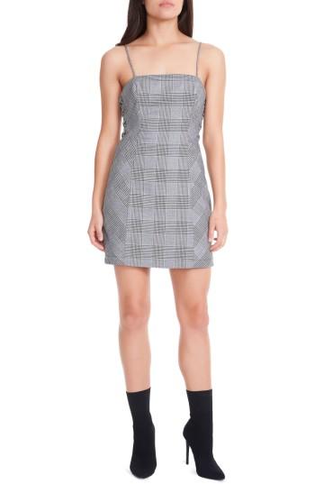 Women's Afrm Rosalie Lace Back Minidress - Black