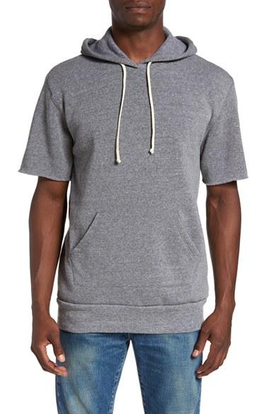 Men's Alternative Short Sleeve Hoodie - Grey