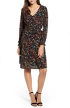 Women's One Clothing Floral Peplum Dress - Black