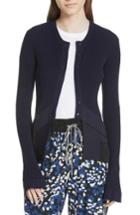 Women's 3.1 Phillip Lim Layered Hem Silk Blend Cardigan - Blue