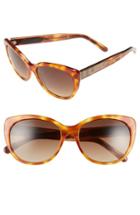 Women's Burberry 56mm Cat Eye Sunglasses - Light Havana