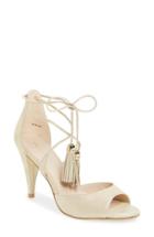 Women's Pelle Moda 'ruel' Tasseled Sandal M - Metallic