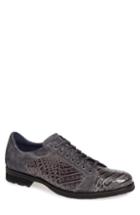 Men's Mezlan Olsen Crocodile Plain Toe Derby M - Grey