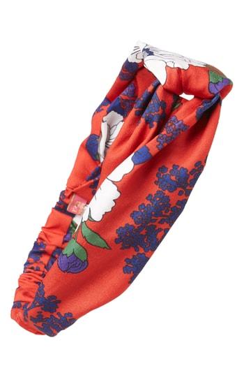 Cara Floral Twist Head Wrap, Size - Red