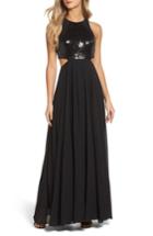 Women's Lulus Nothing But Love Sequin Bodice Maxi Dress - Black