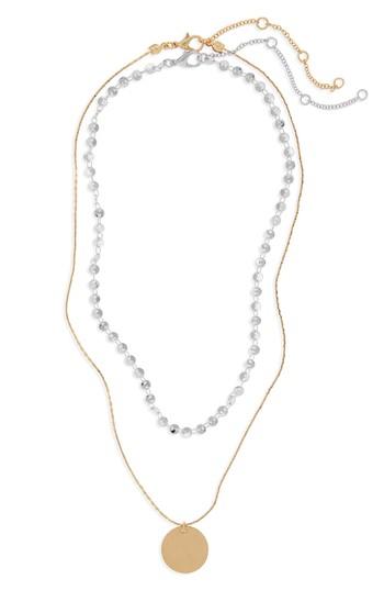 Women's Bp. 2-pack Flat Disk & Coin Necklaces