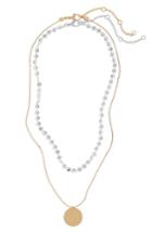 Women's Bp. 2-pack Flat Disk & Coin Necklaces