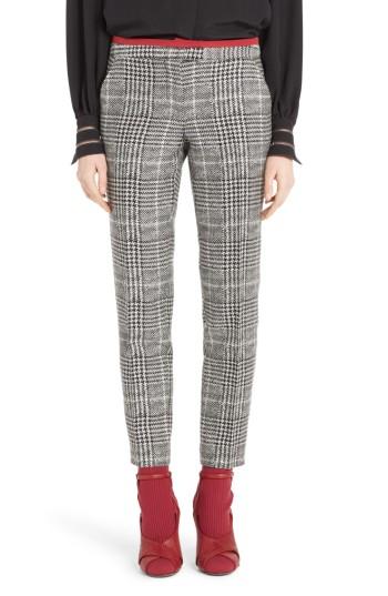 Women's Fendi Prince Of Wales Print Crop Pants Us / 44 It - Black