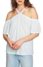 Women's 1.state Cold Shoulder Linen Top - Blue