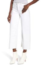 Women's Hudson Jeans Holly High Waist Raw Hem Crop Wide Leg Jeans - White