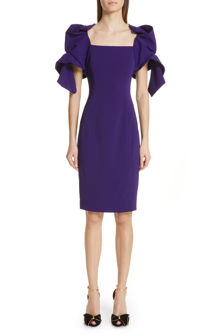 Women's Badgley Mischka Collection Origami Sleeve Cocktail Dress