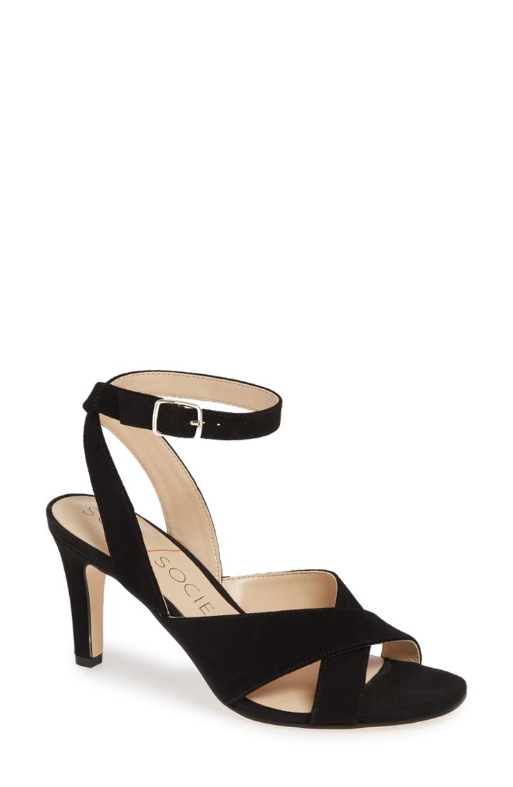 Women's Sole Society Cassidea Ankle Strap Sandal M - Black