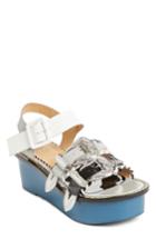 Women's Toga Pulla Colorblock Triple Strap Platform Sandal Us / 39eu - Blue