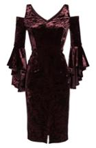Women's Maggy London Cold Shoulder Velvet Dress