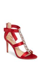 Women's Jewel Badgley Mischka Henderson Embellished Bow Sandal M - Red