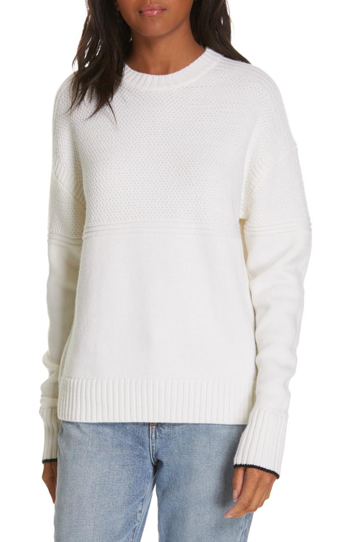 Women's La Ligne Guensey Merino Wool Sweater - Ivory