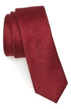 Men's The Tie Bar Festival Textured Silk & Linen Tie, Size - Red