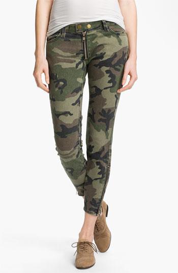 Textile Elizabeth And James 'cooper' Skinny Camo Print Jeans Womens Olive Camo