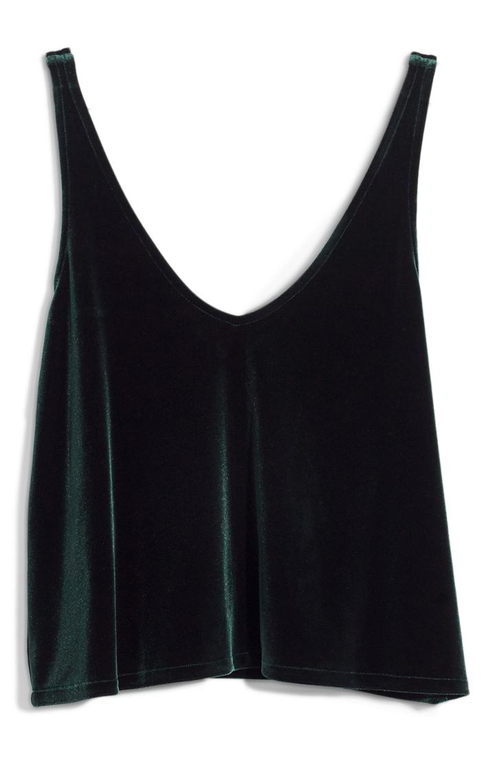 Women's Madewell Velvet V-neck Tank Top