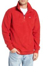 Men's Tommy Jeans Tjm Classics Half Zip Fleece Pullover - Red