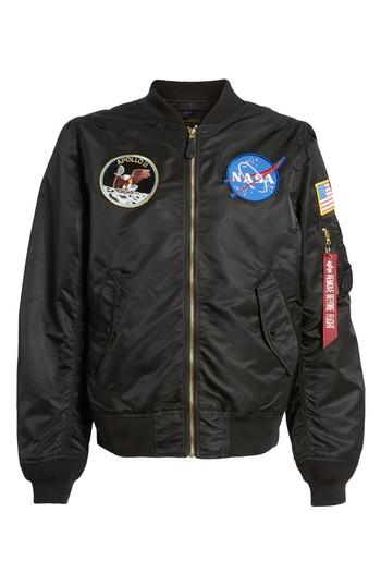Men's Alpha Industries L-2b Apollo Bomber Jacket - Black
