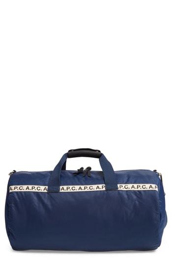 A.p.c. Sac Maybellene Nylon Duffel Bag - Blue