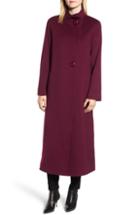 Petite Women's Fleurette Long Loro Piana Wool Coat P - Purple