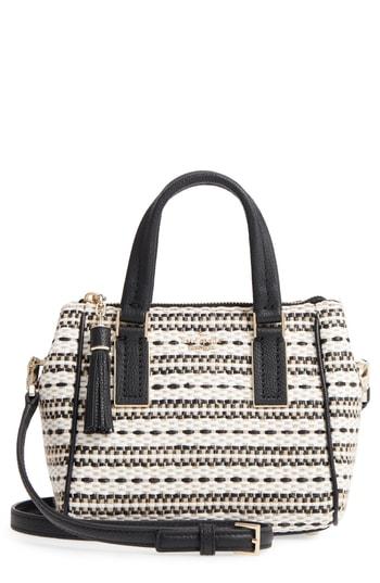 Kate Spade New York Kingston Drive - Mini Alena Jute & Raffia Satchel - Black