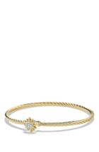 Women's David Yurman 'starburst' Single-station Cable Bracelet With Diamonds In Gold