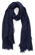 Women's Nordstrom Cashmere & Silk Wrap, Size - Blue