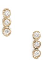 Women's Zoe Chicco Diamond Bezel Bar Stud Earrings