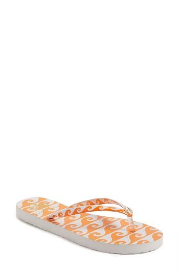 Women's Tory Burch Thin Flip Flop M - Orange