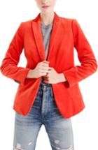Women's J.crew Parke Velvet Blazer - Orange