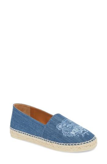 Women's Kenzo Tiger Embroidered Espadrille Us / 36eu - Blue