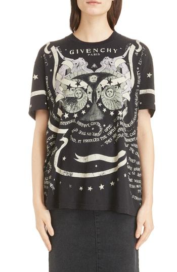 Women's Givenchy Gemini Graphic Tee - Black