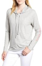 Women's Vineyard Vines Slub Whale Hoodie Tee - Grey