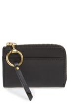 Women's Frye Small Ilana Harness Zip Leather Wallet - Black