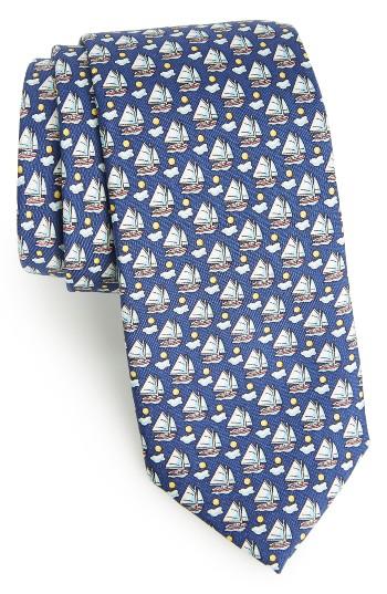 Men's Vineyard Vines Sail & Sun Print Silk Tie